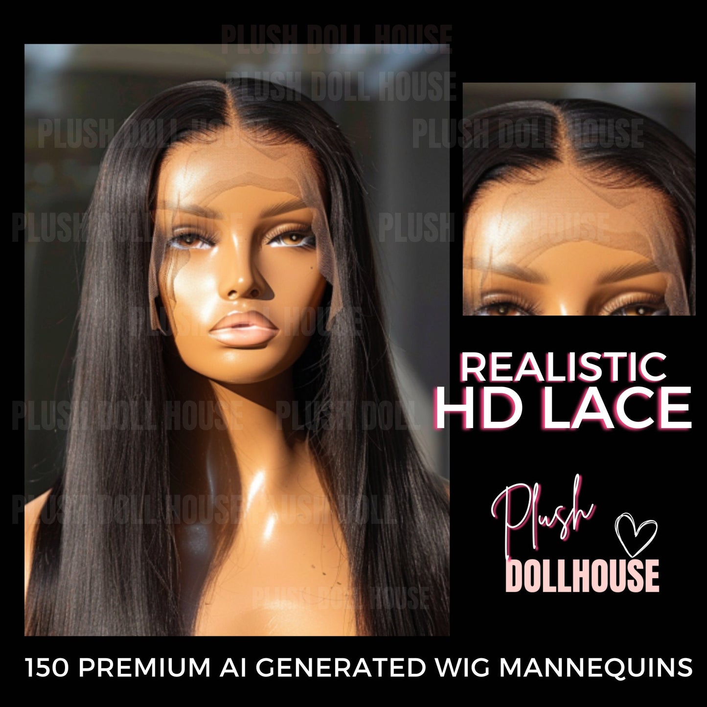 Ultimate HD Lace Wig Bundle | Stock Images for Hair Pros | Hair Extensions & More | 150 Hair Stock Photos