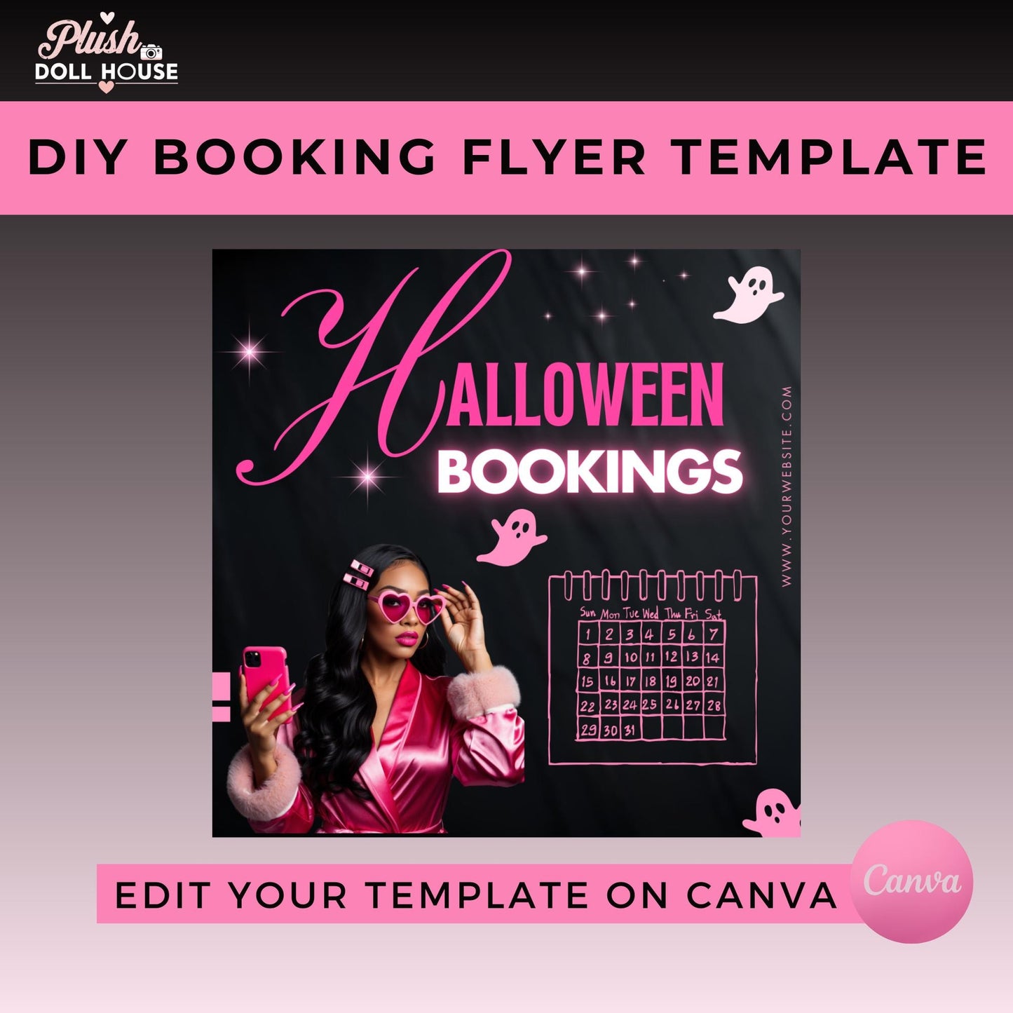 Halloween Booking Flyer Template  Spooky Appointment Flyer | Hair Nails Lashes Makeup Wigs | Halloween Nail Flyer | Sale Flyer | Mua Flyer