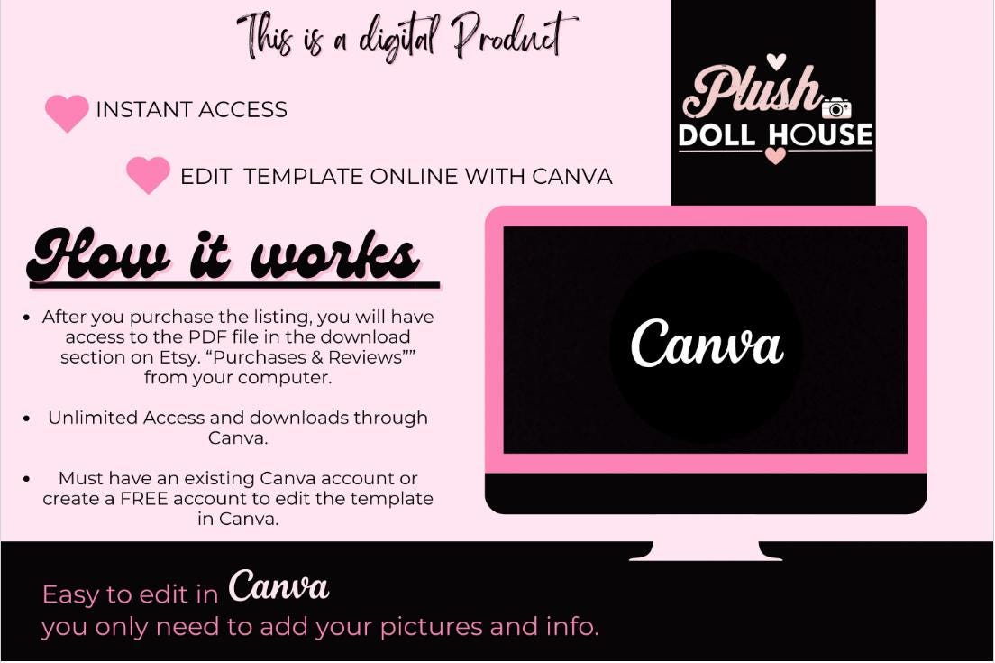 Qr Code | Premade Business Cards | Editable Beauty Business Card Template Design | Pink Editable Templates On Canva | Hair Business Card