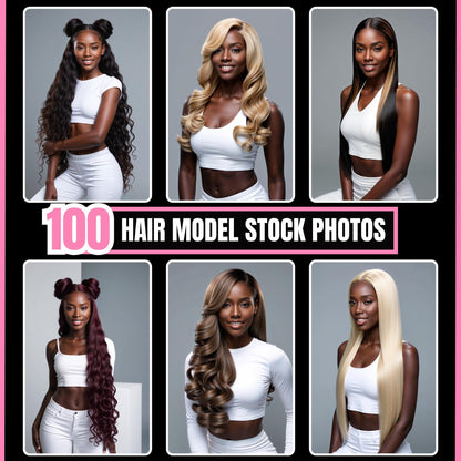 Hair Model Stock Photo | African American | Brand Ambassador Flyer | Beauty Wig Model Stock Photos | Hair Business Website | Commercial Use