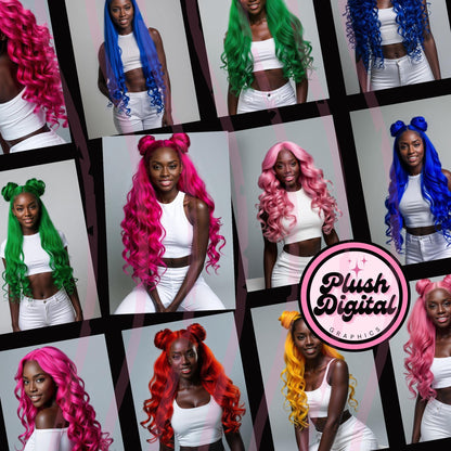 Hair Model Stock Photo | African American | Brand Ambassador Flyer | Beauty Wig Model Stock Photos | Hair Business Website | Commercial Use