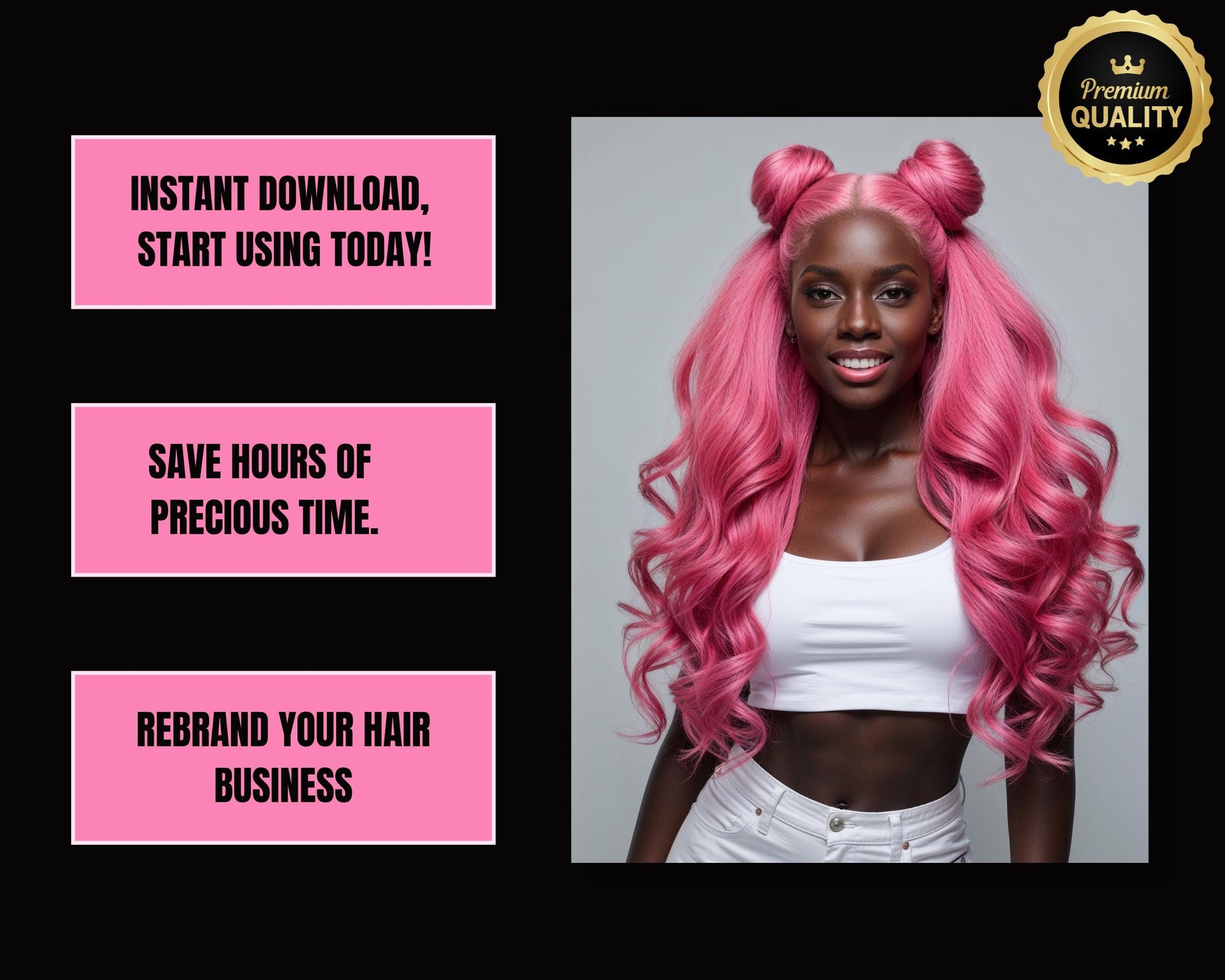 Hair Model Stock Photo | African American | Brand Ambassador Flyer | Beauty Wig Model Stock Photos | Hair Business Website | Commercial Use