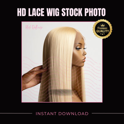 Blonde Hair Stock Photo | Hair Extensions Model | Beauty Model Stock Photos| Hair Stock Image | Instant Download | Ai Model | Virgin Hair