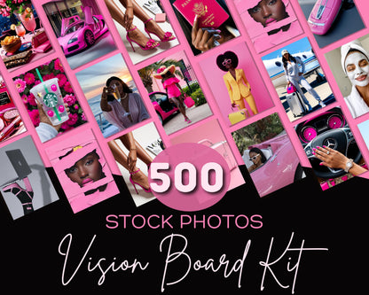 2025 Vision Board Printables for Black Girls - Inspirational Images - Goal Setting Kit - Digital Download