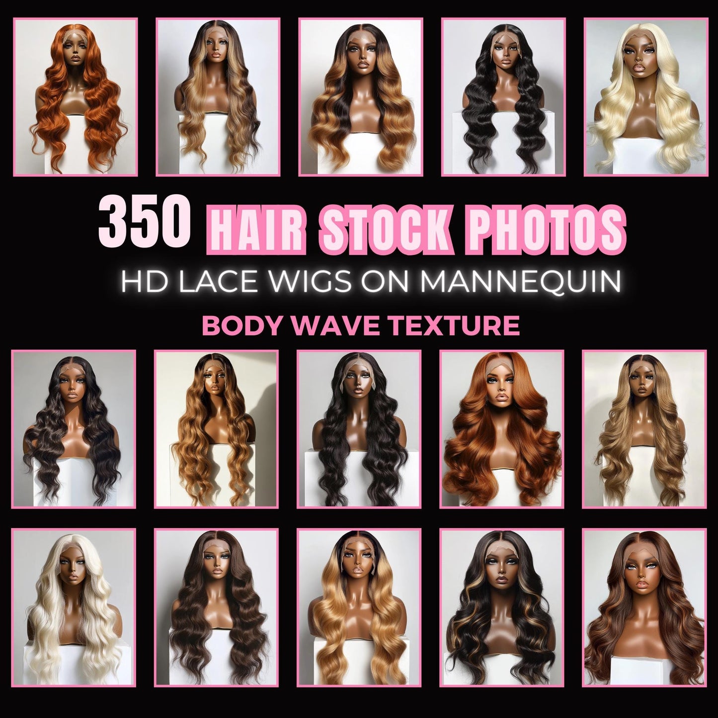 Hair Stock Photos | Hair EXTENSIONS | Body Wave | Stock Models | Black Woman | Wig Model | Ai Stock Photos | Makeup Stock Photos | Ai Art