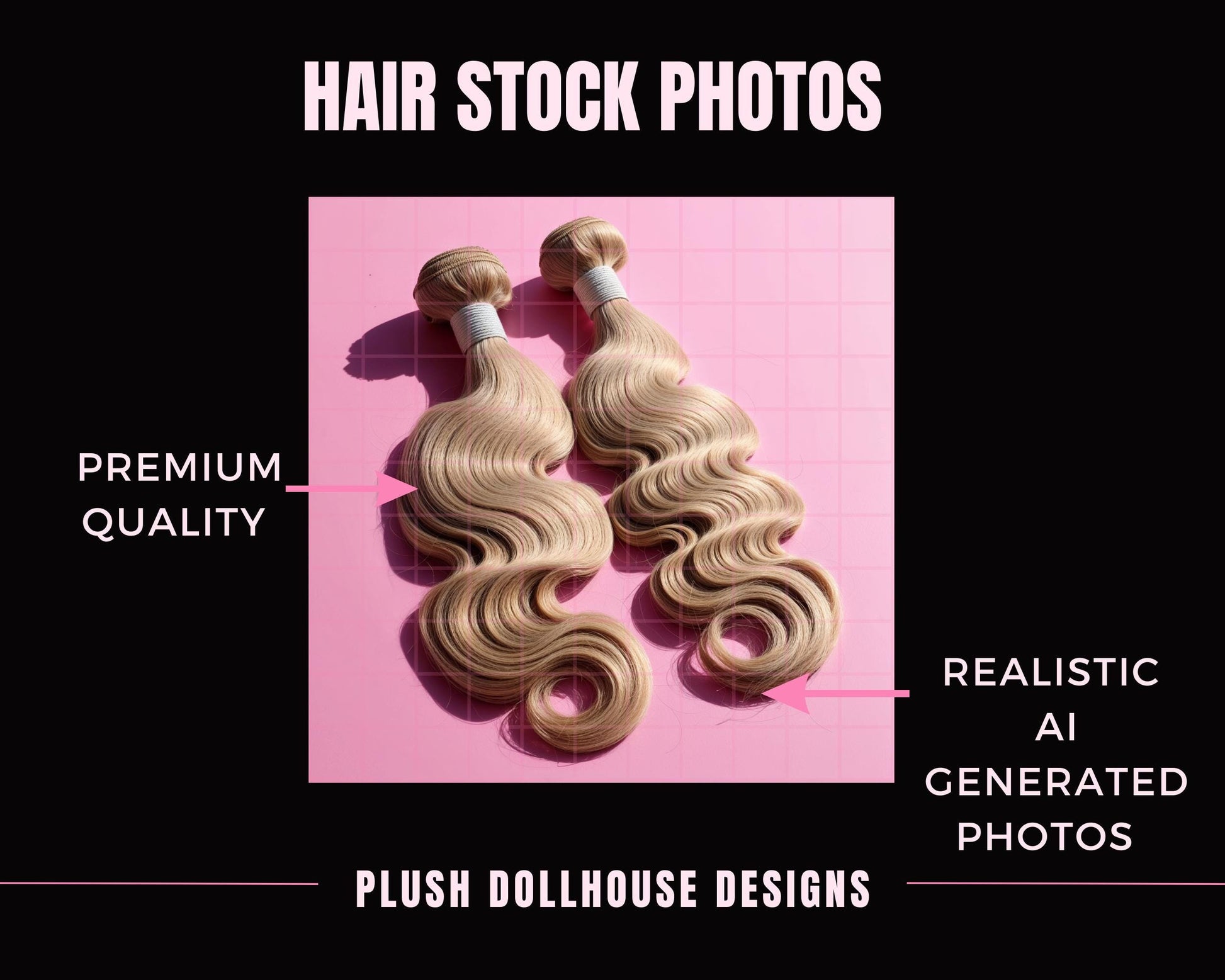 Stylish Hair Extensions Photography Collection | Perfect for Business | Body Wave & Straight