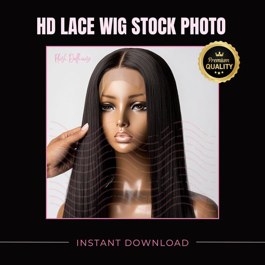 Stock Photo | Virgin Hair | Wig Model | Ai Model | Brand Model | Beauty Model | Instant Download | Hair Mannequin