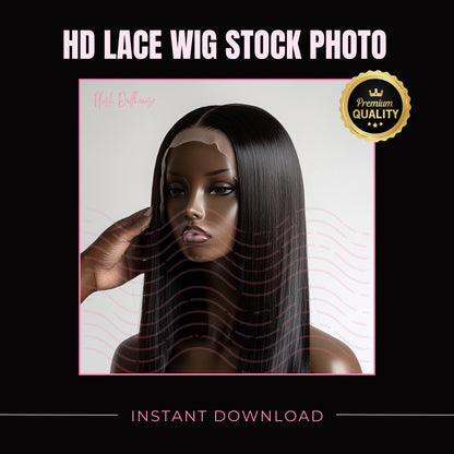 Stock Photo | Virgin Hair | Wig Model | Ai Model | Brand Model | Beauty Model | Instant Download | Hair Mannequin