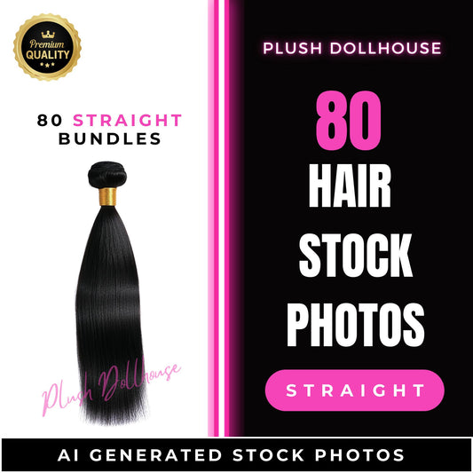 80 Straight Hair Bundle Stock Photos - 80 High-Quality Images for Beauty Business - Instant Download *****STRAIGHT TEXTURE BUNDLES ******