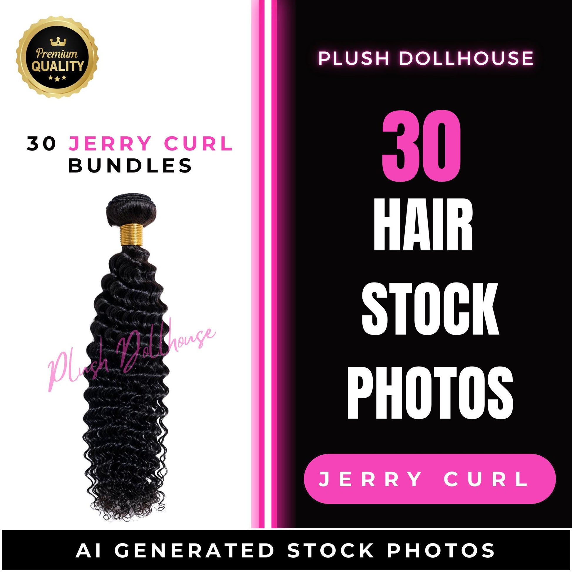 30 Jerry Curl Hair Bundle Stock Photos - 30 High-Quality Images for Beauty Business - Instant Download *****JERRY CURL BUNDLES ******