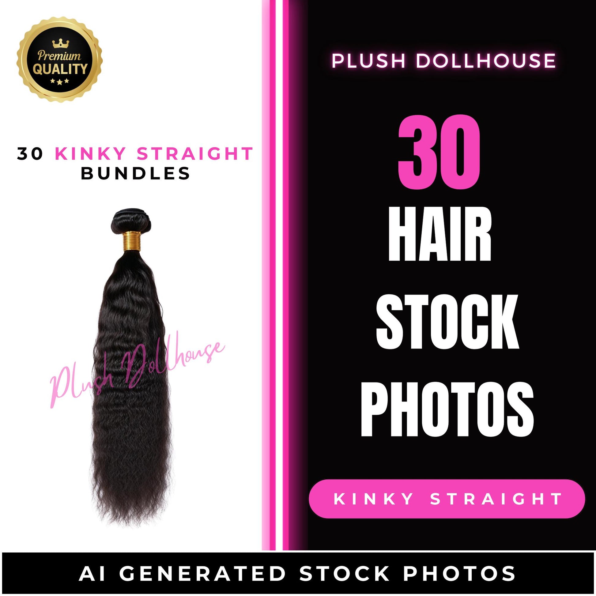 30 Kinky Straight Hair Stock Photos | Human hair bundles for beauty & hair business Instant Download for Hair Extensions | Shopify Websites