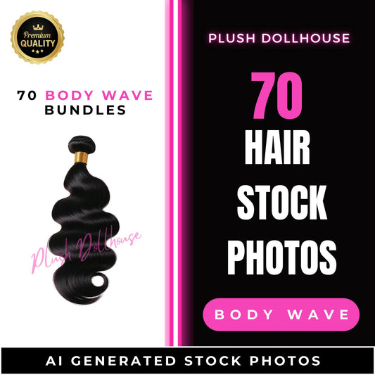 70 Body Wave Hair Bundle Stock Photos - 70 High-Quality Images for Beauty Business - Instant Download *****BODY WAVE BUNDLES ******